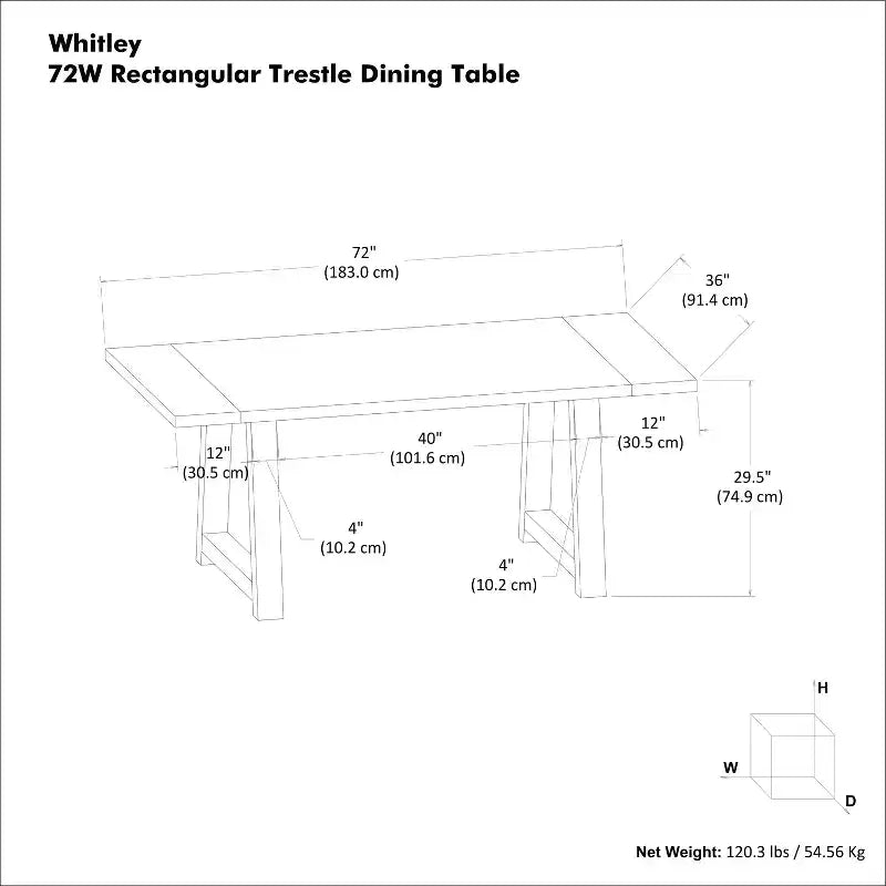 Table à manger de ferme Aeris de 183 cm en manguier massif