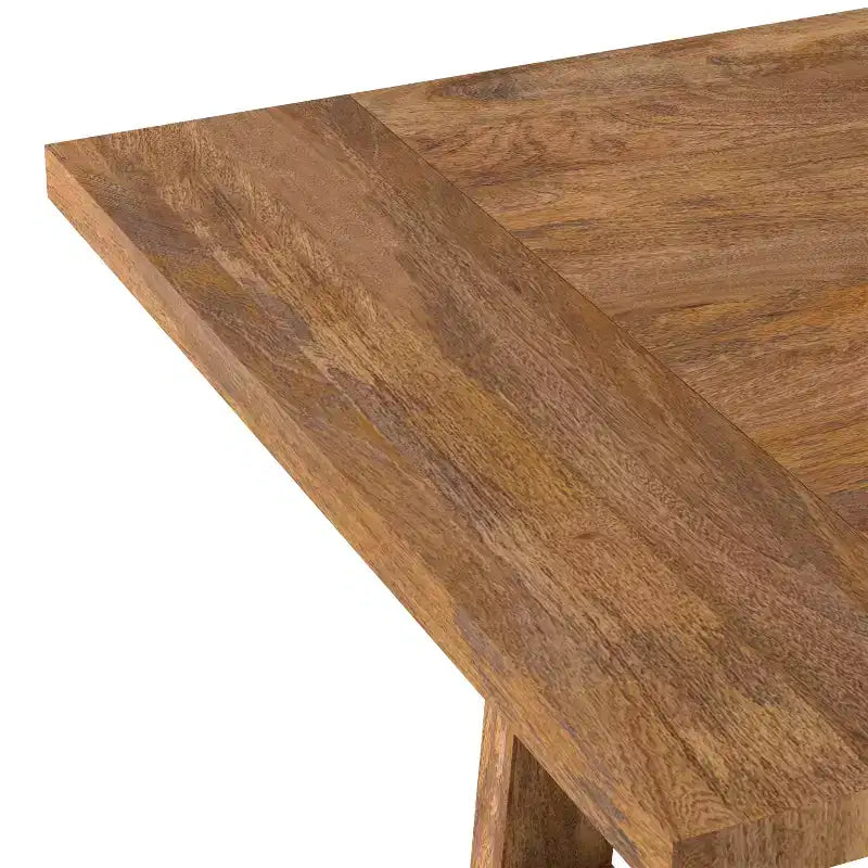 Table à manger de ferme Aeris de 183 cm en manguier massif