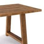 Table à manger de ferme Aeris de 183 cm en manguier massif