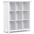 Normandy SOLID WOOD 48 inch x 44 inch Transitional 9 Cube Bookcase and Storage Unit