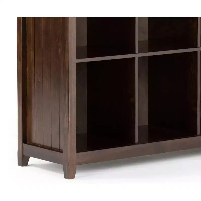 Bibliothèque et unité de rangement transitionnelles Normandie en BOIS MASSIF, 9 cubes, 48 po x 44 po