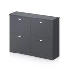 Meuble à chaussures en bois, meuble à chaussures fin et étroit dissimulé avec 4 tiroirs pour entrée, hall d'entrée, couloir, chambre