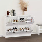 Meuble à chaussures en bois, meuble à chaussures fin et étroit dissimulé avec 4 tiroirs pour entrée, hall d'entrée, couloir, chambre
