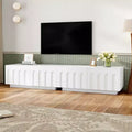 MAYEERTY White Elegant TV Stand, Arched Design Media Console with 4 Drawers for 80 TVs