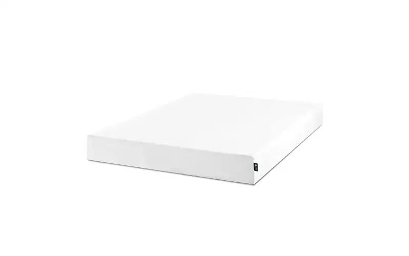 Matelas en mousse à mémoire de forme Zinus 8" Queen au thé vert, sans fibre de verre, fermeté moyenne, soulagement de la pression zoné, mousses et tissus certifiés sûrs.