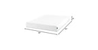 Matelas en mousse à mémoire de forme Zinus 8" Queen au thé vert, sans fibre de verre, fermeté moyenne, soulagement de la pression zoné, mousses et tissus certifiés sûrs.