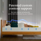 Matelas en mousse à mémoire de forme Zinus 8" Queen au thé vert, sans fibre de verre, fermeté moyenne, soulagement de la pression zoné, mousses et tissus certifiés sûrs.