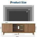 Meuble TV noir moderne de 63 pouces avec prises de courant, étagère réglable, console de centre de divertissement spacieuse pour salon ou chambre à coucher
