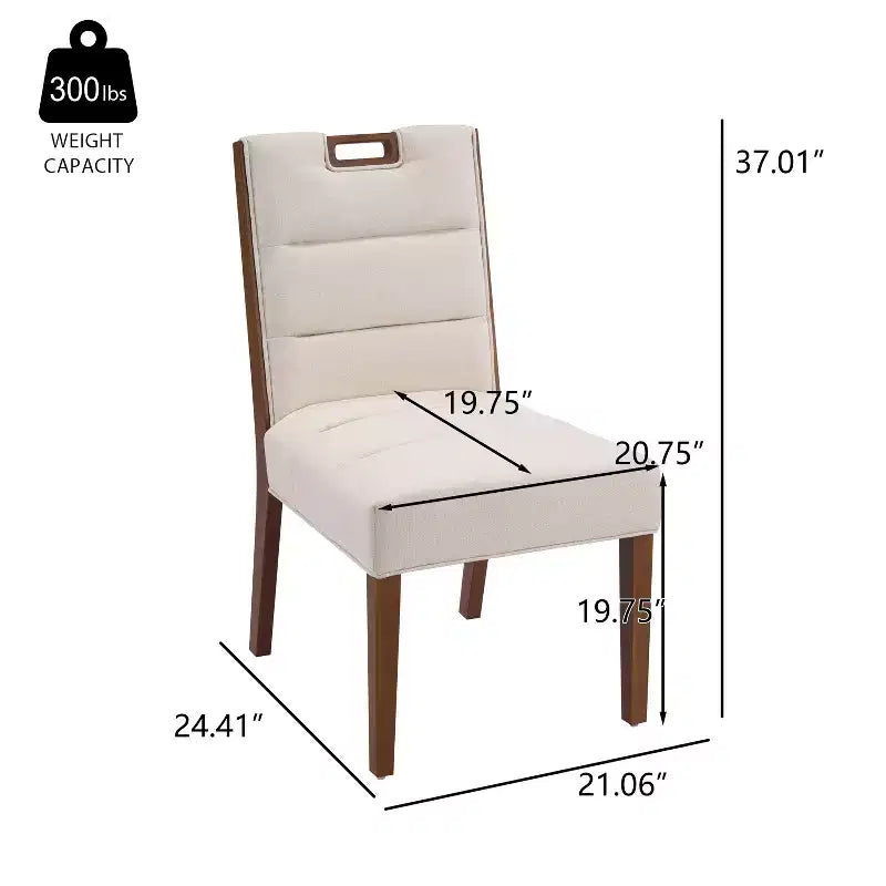 Christopher Knight Home Inho Chaises de salle à manger sans accoudoirs rembourrées en bois d'hévéa moderne (Lot de 4)