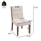 Christopher Knight Home Inho Chaises de salle à manger sans accoudoirs rembourrées en bois d'hévéa moderne (Lot de 4)