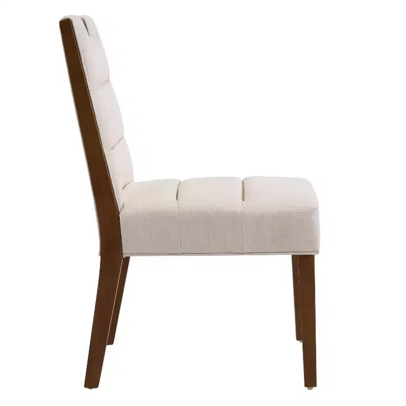 Christopher Knight Home Inho Chaises de salle à manger sans accoudoirs rembourrées en bois d'hévéa moderne (Lot de 4)