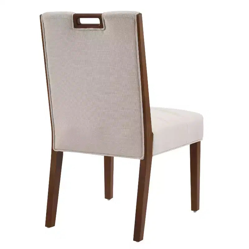Christopher Knight Home Inho Chaises de salle à manger sans accoudoirs rembourrées en bois d'hévéa moderne (Lot de 4)