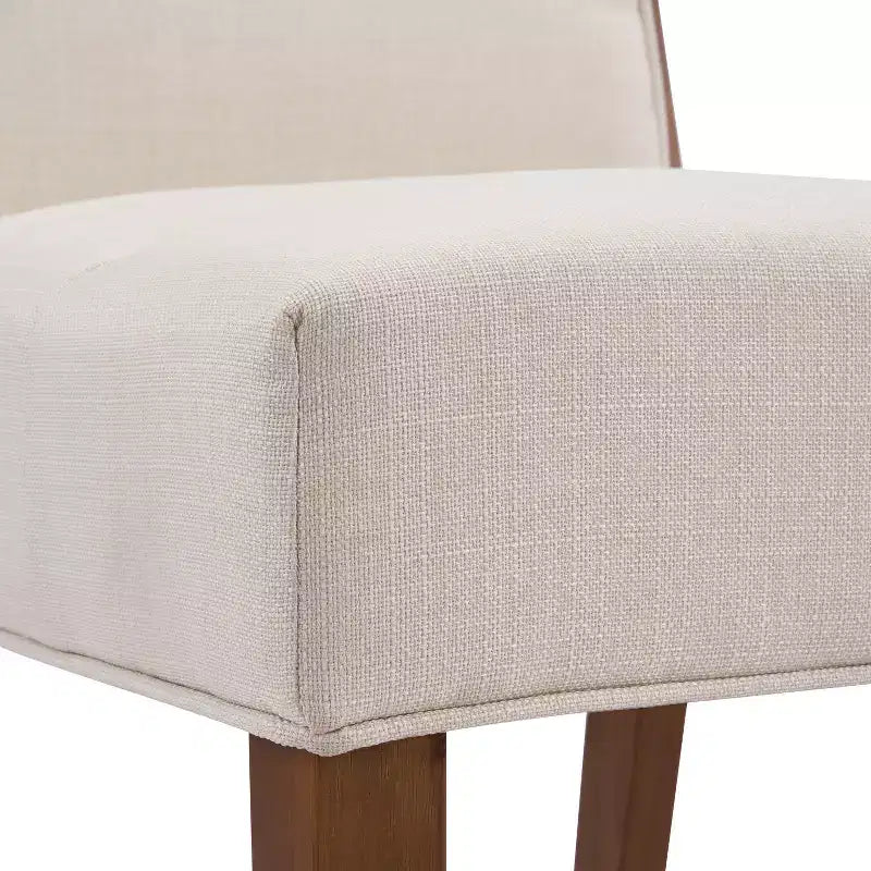 Christopher Knight Home Inho Chaises de salle à manger sans accoudoirs rembourrées en bois d'hévéa moderne (Lot de 4)