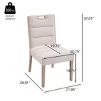 Christopher Knight Home Inho Chaises de salle à manger sans accoudoirs rembourrées en bois d'hévéa moderne (Lot de 4)