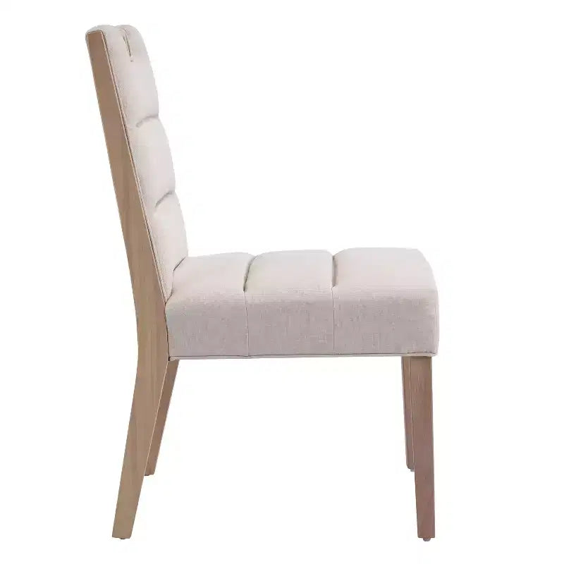 Christopher Knight Home Inho Chaises de salle à manger sans accoudoirs rembourrées en bois d'hévéa moderne (Lot de 4)