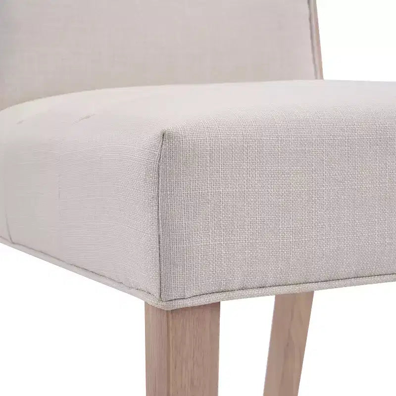 Christopher Knight Home Inho Chaises de salle à manger sans accoudoirs rembourrées en bois d'hévéa moderne (Lot de 4)