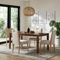 Christopher Knight Home Inho Modern Rubberwood Upholstered Armless Dining Chairs (Set of 4)
