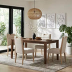 Christopher Knight Home Inho Modern Rubberwood Upholstered Armless Dining Chairs (Set of 4)