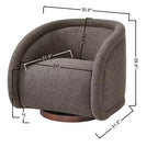 Fauteuil pivotant moderne Sabbo en bouclette avec base en bois massif Christopher Knight Home