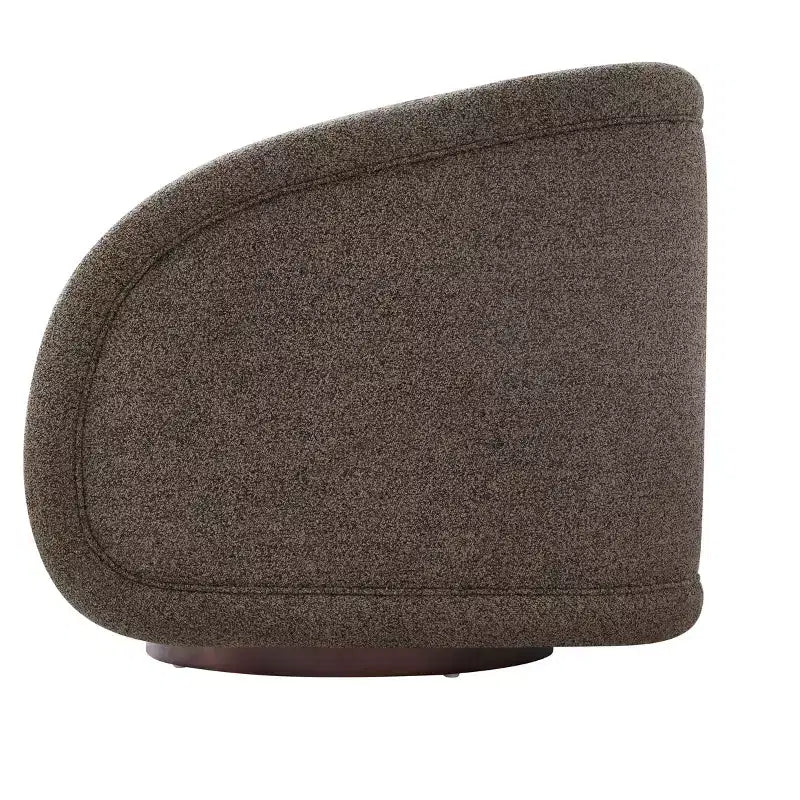 Fauteuil pivotant moderne Sabbo en bouclette avec base en bois massif Christopher Knight Home