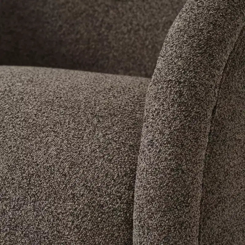 Fauteuil pivotant moderne Sabbo en bouclette avec base en bois massif Christopher Knight Home