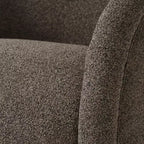 Fauteuil pivotant moderne Sabbo en bouclette avec base en bois massif Christopher Knight Home
