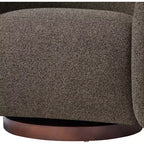 Fauteuil pivotant moderne Sabbo en bouclette avec base en bois massif Christopher Knight Home