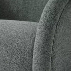 Fauteuil pivotant moderne Sabbo en bouclette avec base en bois massif Christopher Knight Home