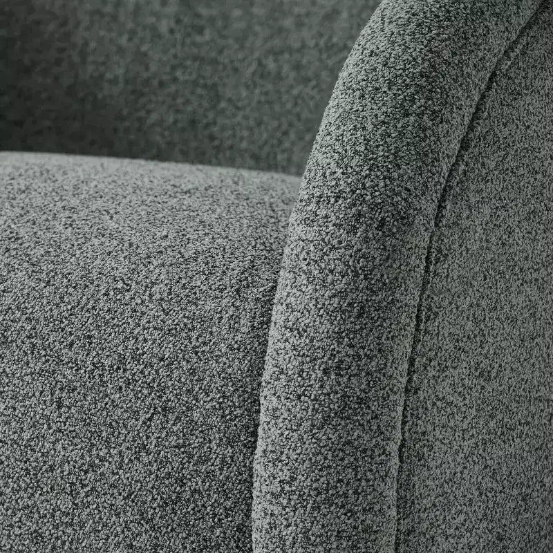 Fauteuil pivotant moderne Sabbo en bouclette avec base en bois massif Christopher Knight Home