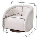 Fauteuil pivotant moderne Sabbo en bouclette avec base en bois massif Christopher Knight Home