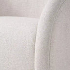 Fauteuil pivotant moderne Sabbo en bouclette avec base en bois massif Christopher Knight Home