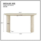 Console moderne Table d'entrée Table d'appoint de canapé Table d'appoint minimaliste avec bord arrondi et motif marbre Faux MARS - ModernLuxe