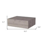 HomeRoots 5 Table de chevet flottante à un tiroir en bois gris
