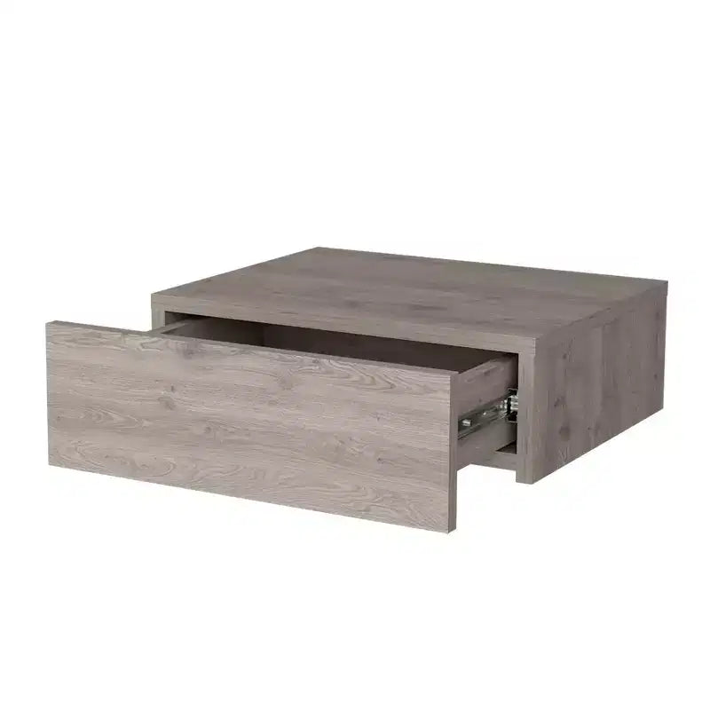HomeRoots 5 Table de chevet flottante à un tiroir en bois gris
