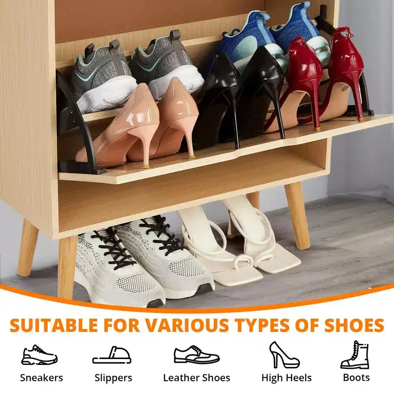 Meuble de rangement à chaussures mince avec portes - Organisateur étroit peu encombrant pour entrée, placard et chambre à coucher, Étagère à chaussures moderne en rotin