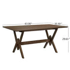 Ensemble de salle à manger 7 pièces Paulina de Christopher Knight Home, en bois d'hévéa de style fermier avec chaises rembourrées