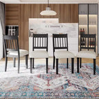 Ensemble de salle à manger rétro GDFStudio Griffin 6 pièces avec table rectangulaire en bois, 4 chaises et un banc