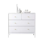 Commode 4 tiroirs pour enfants, meuble de rangement en bois pour chambre de bébé ou d'enfant, 90 cm de large, blanc