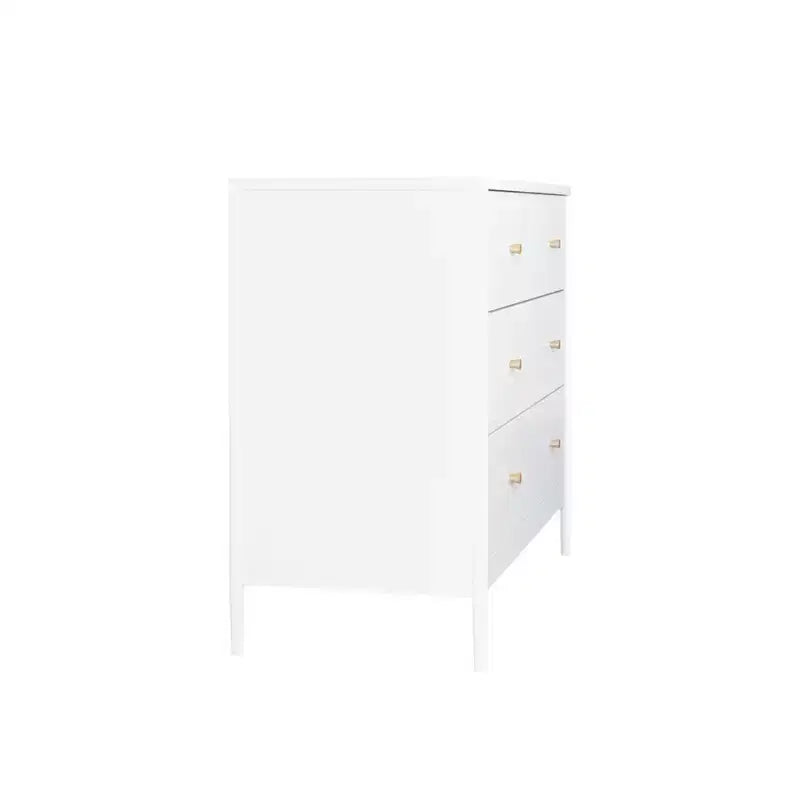 Commode 4 tiroirs pour enfants, meuble de rangement en bois pour chambre de bébé ou d'enfant, 90 cm de large, blanc