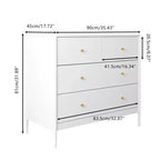 Commode 4 tiroirs pour enfants, meuble de rangement en bois pour chambre de bébé ou d'enfant, 90 cm de large, blanc