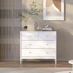 Commode 4 tiroirs pour enfants, meuble de rangement en bois pour chambre de bébé ou d'enfant, 90 cm de large, blanc