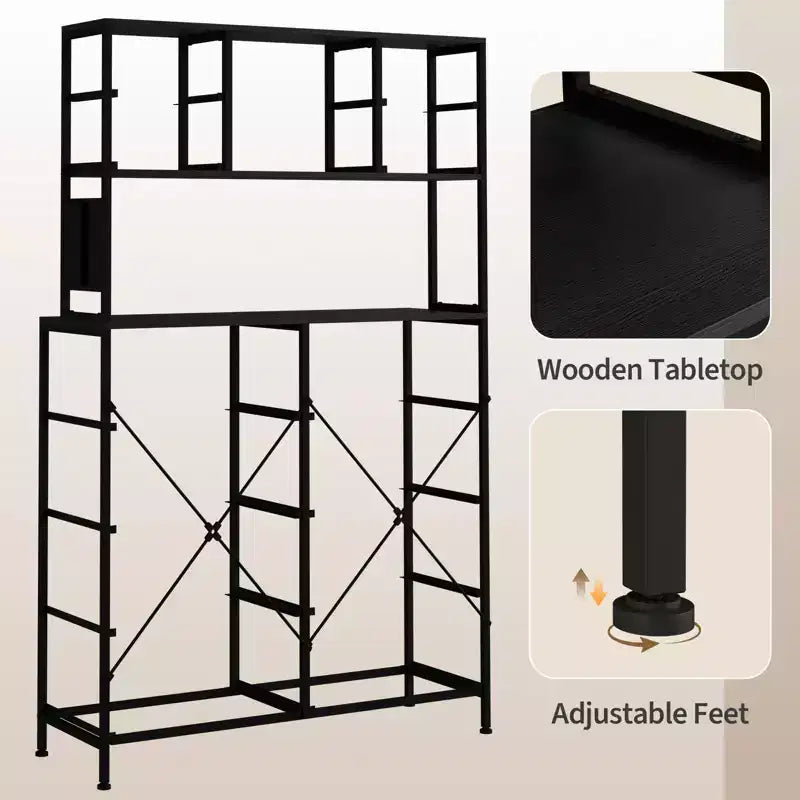 COZONY Commode à 12 tiroirs pour chambre, commode de rangement en tissu avec étagères ouvertes, plateau en bois et structure métallique