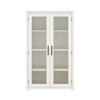 Meuble de rangement moderne GDFStudio Arlowe en bois avec porte vitrée