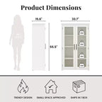 Meuble de rangement moderne GDFStudio Arlowe en bois avec porte vitrée