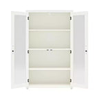 Meuble de rangement moderne GDFStudio Arlowe en bois avec porte vitrée