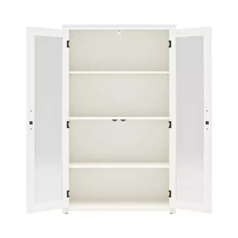 Meuble de rangement moderne GDFStudio Arlowe en bois avec porte vitrée