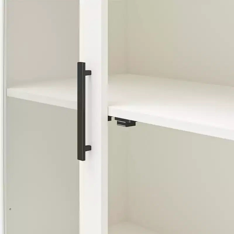 Meuble de rangement moderne GDFStudio Arlowe en bois avec porte vitrée