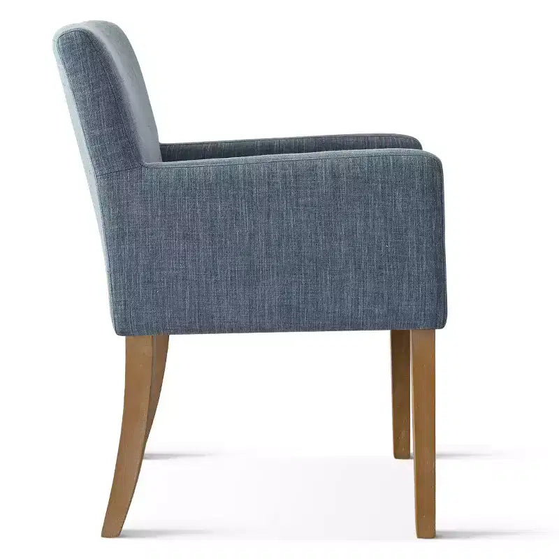 Ensemble de salle à manger 9 pièces avec rallonge, comprenant 6 chaises sans accoudoirs et 2 fauteuils en lin neutre, pieds en bois massif, style moderne-Panipeachy