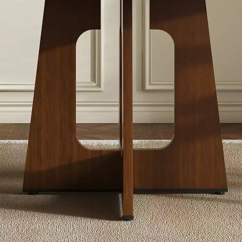 Table à manger ronde de 47 pouces pour 4, table de cuisine de ferme en MDF avec finition grain de bois, capacité de charge de 136 kg pour salle à manger, cuisine, salon