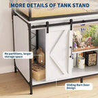 Meuble pour aquarium et terrarium jusqu'à 450 litres, avec plateau de 122x61 cm, prise de courant intégrée, idéal pour les agames barbus, les tortues et les poissons